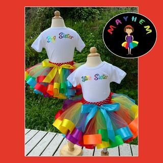Ribbon Trim Tutu Set