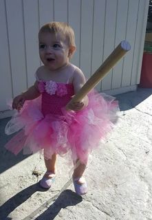 Mayhem Creations Candy Cane pink tutu dress