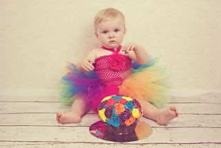 Mayhem Rainbow cake smash tutu