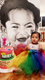 Rainbow tutu birthday outfit