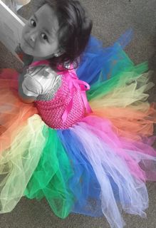 Rainbow tutu dress