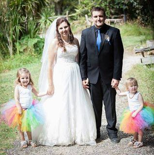 Mayhem Creations Rainbow Tutu Flower girls