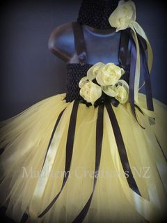 Mayhem Custom Tutu Dress Yellow and Black